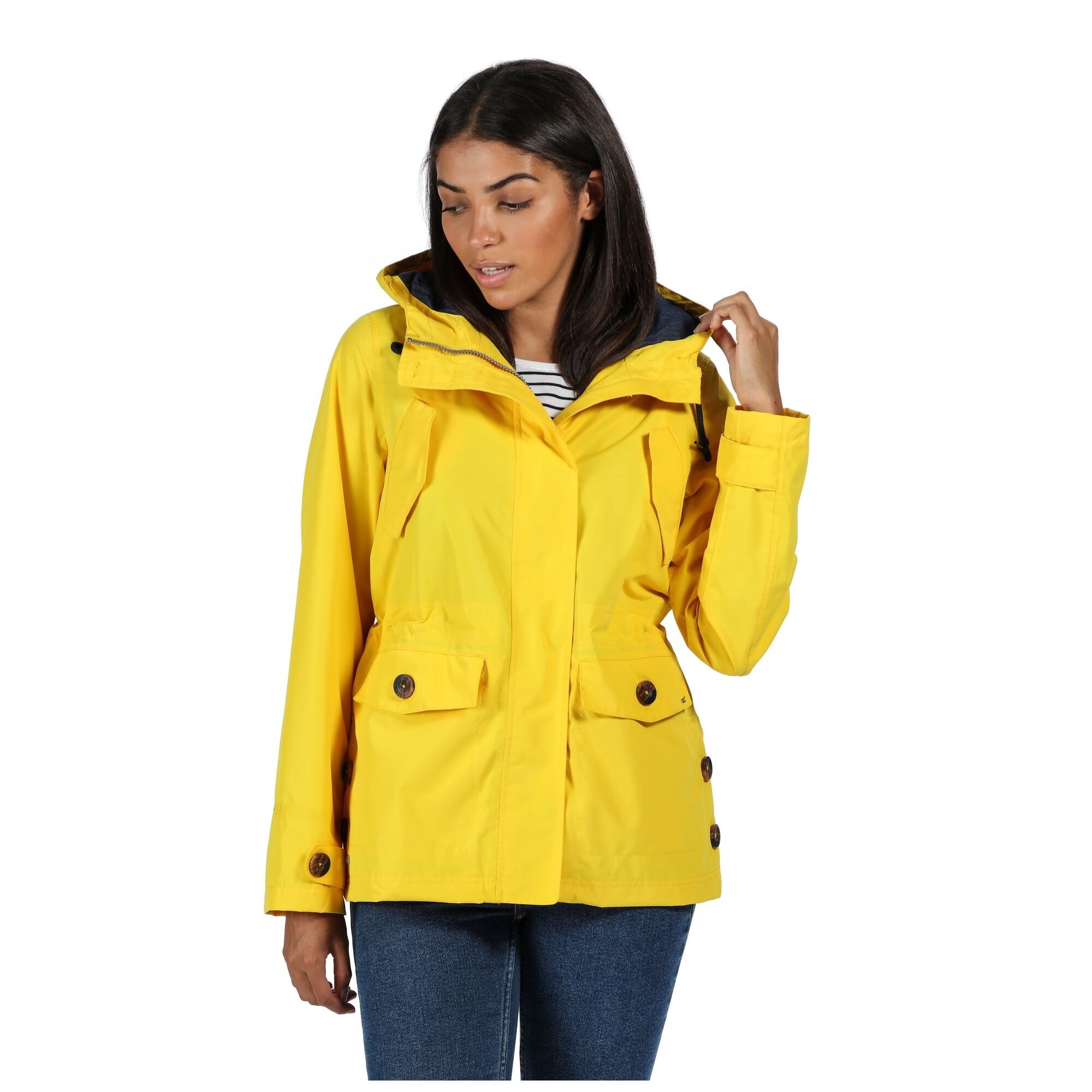 Regatta Womens Ninette Lined Hooded With Internal Security Pocket Jackets Waterproof Shell